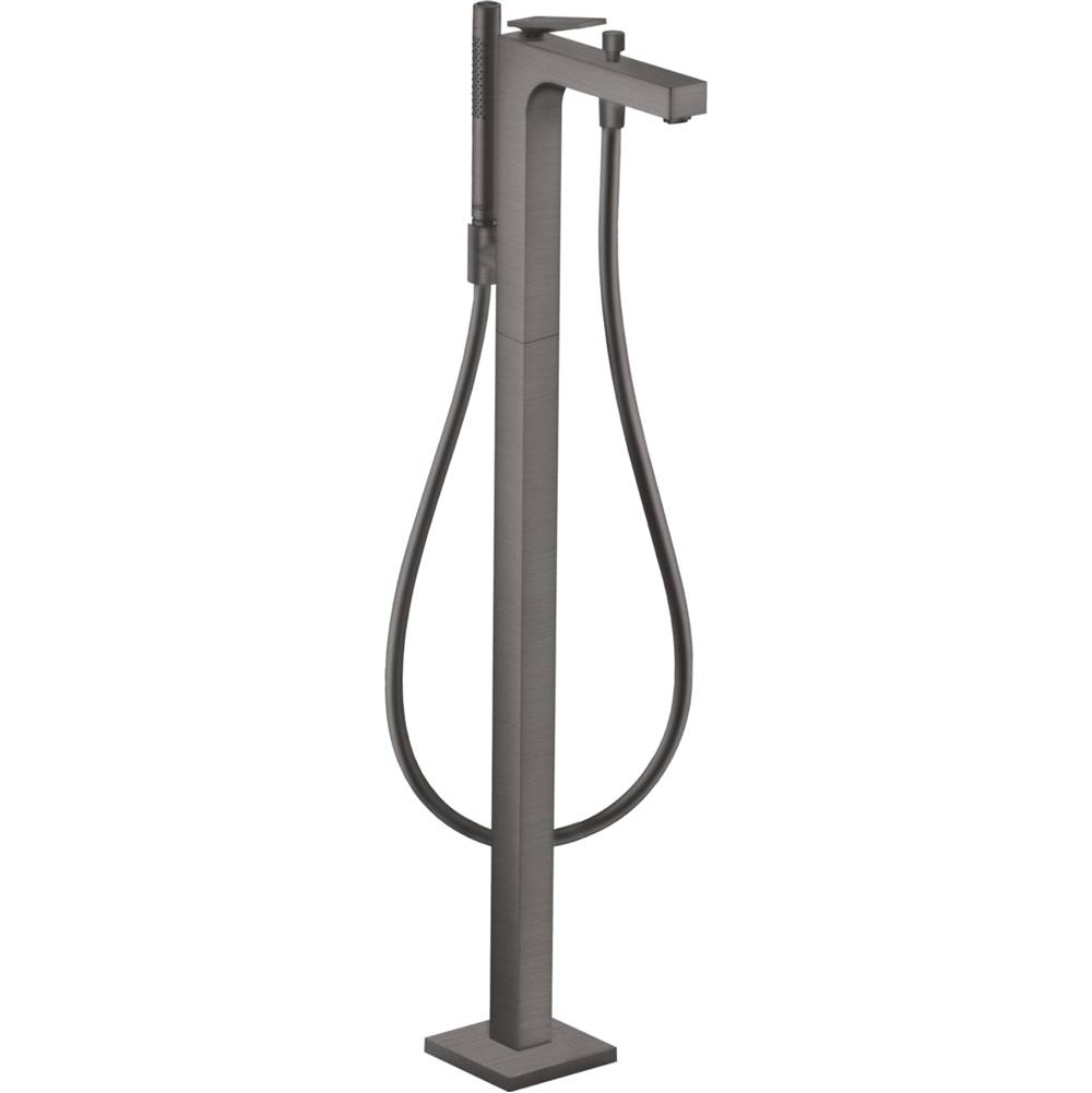 Axor Citterio Freestanding Tub Filler Trim with 1.75 GPM Handshower in Brushed Black Chrome