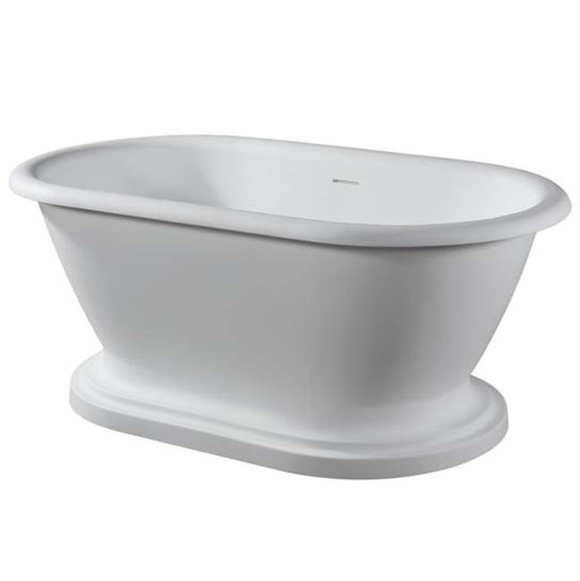 Barclay Winslow 66'' Resin FreestandingTub w/Integrated Base,Matte WH