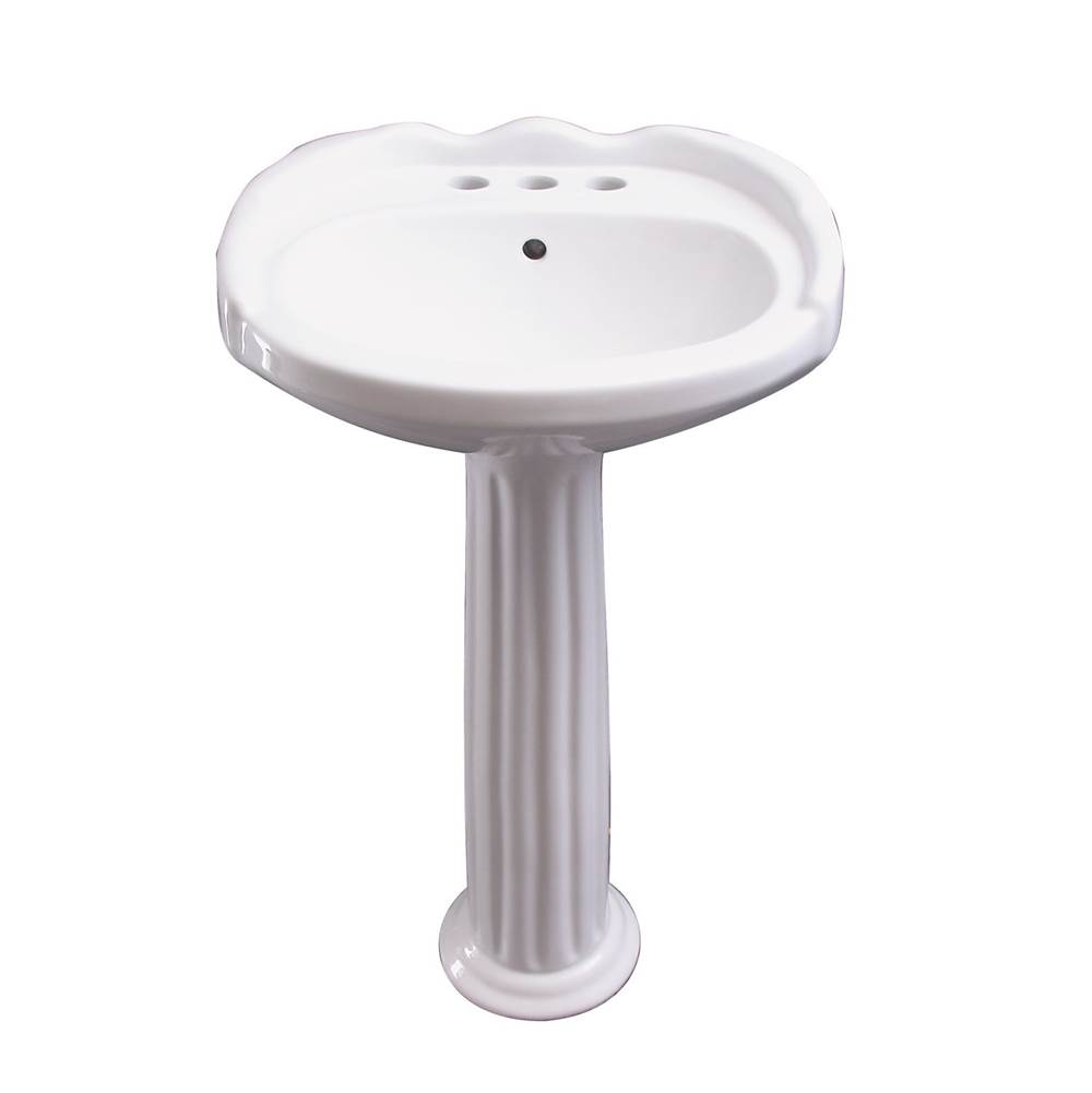 Barclay Silvi 20'' Basin Only with6'' Centerset,W/ Overflow,WH