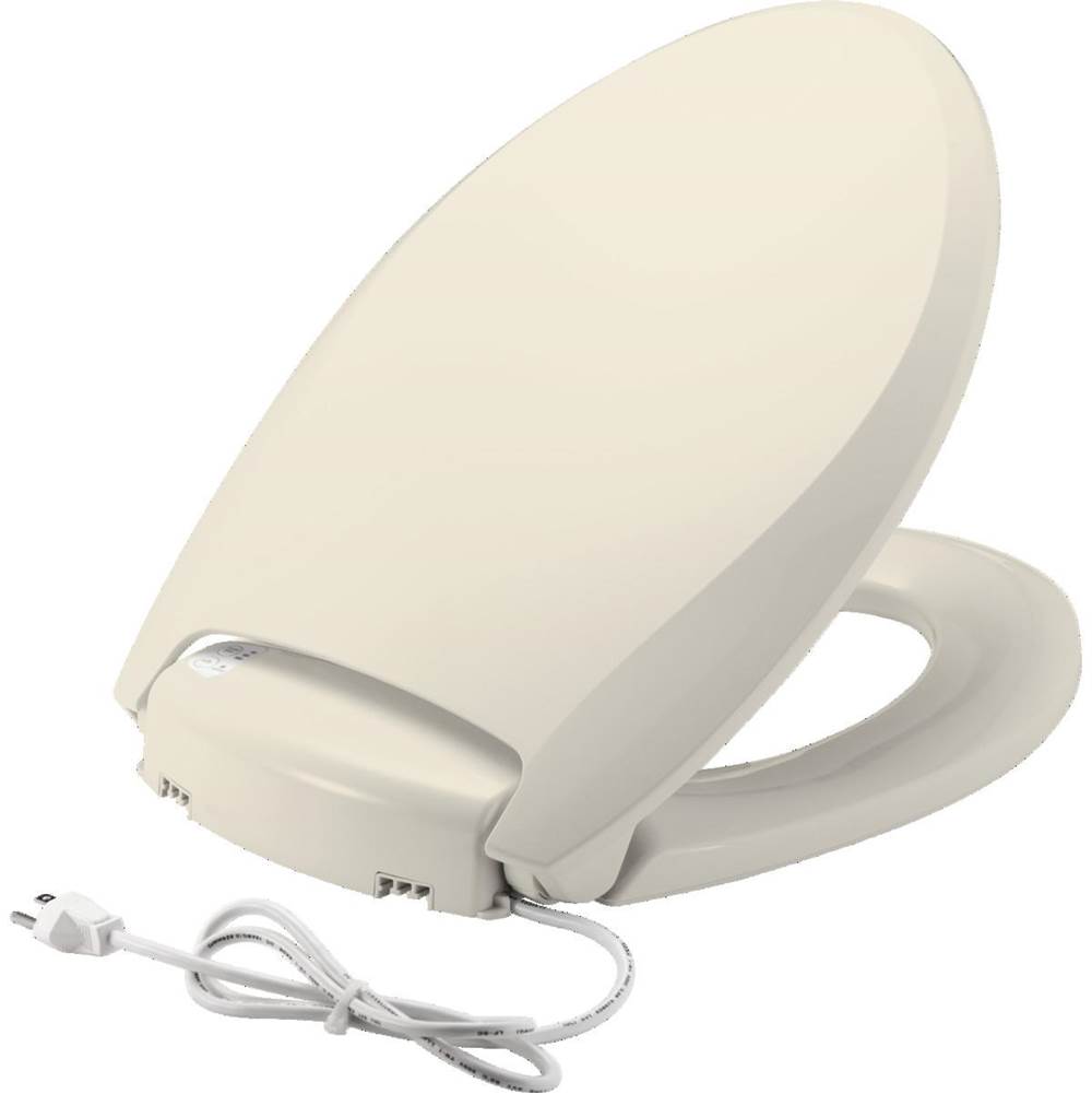 Bemis Elongated Closed Front with Cover Adjustable Heated Night Light Plastic Toilet Seat with Precision Seat Fit Adjustable EasyClean & Change Hinge