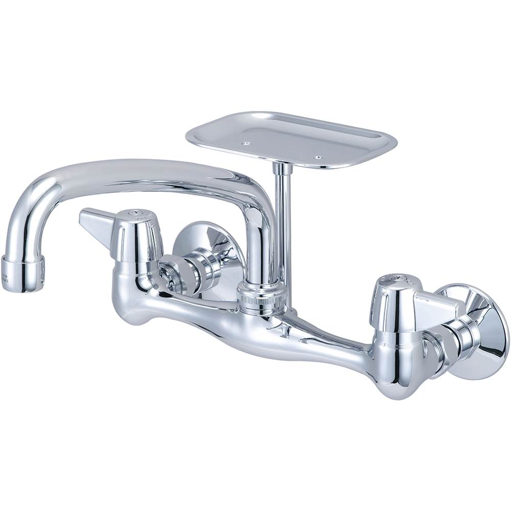 Central Brass Kitchen-Wallmount 7-7/8'' To 8-1/8'' Two Canopy Hdls 8'' Tube Spt Soap Dish-Pc