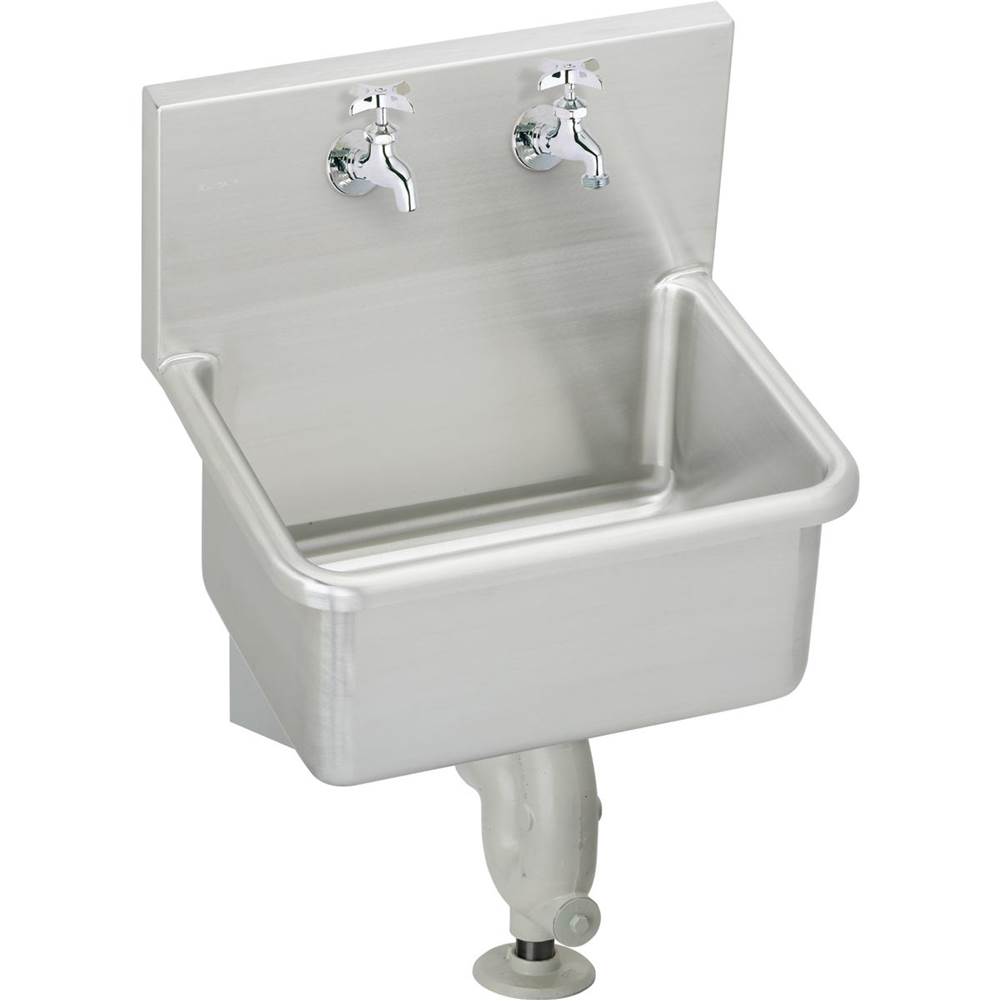 Elkay Stainless Steel 21'' x 17-1/2'' x 12, Wall Hung Service Sink Kit