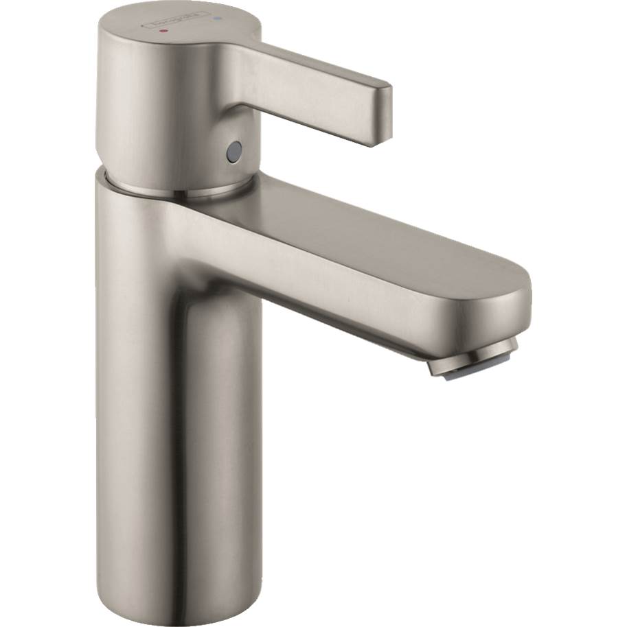 Hansgrohe Metris S Single-Hole Faucet 100 with Pop-Up Drain, 0.5 GPM in Brushed Nickel