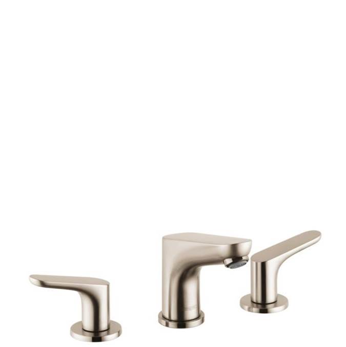 Hansgrohe Focus Widespread Faucet 100 with Pop-Up Drain, 1.2 GPM in Brushed Nickel