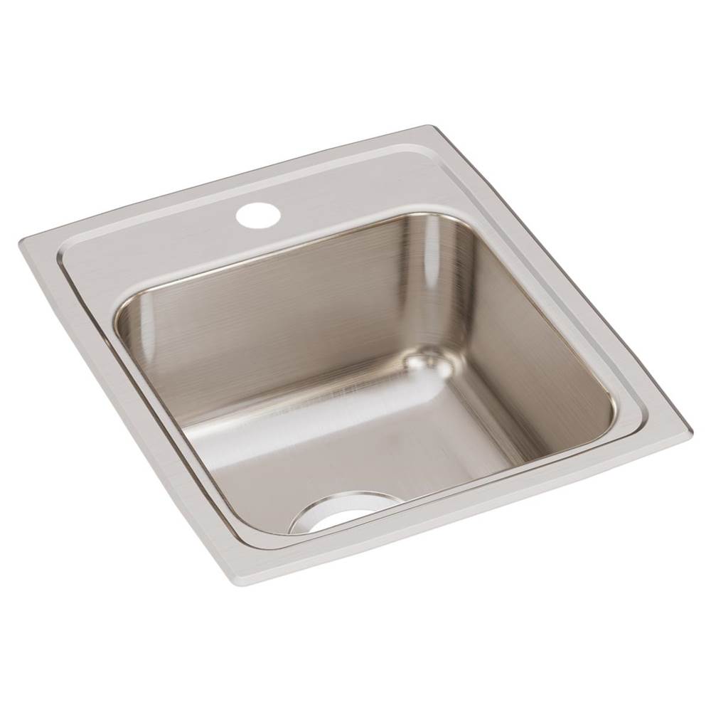 Just Manufacturing Stainless Steel 15'' x 17-1/2'' x 7-5/8'' 1-Hole Single Bowl Drop-in Prep Sink