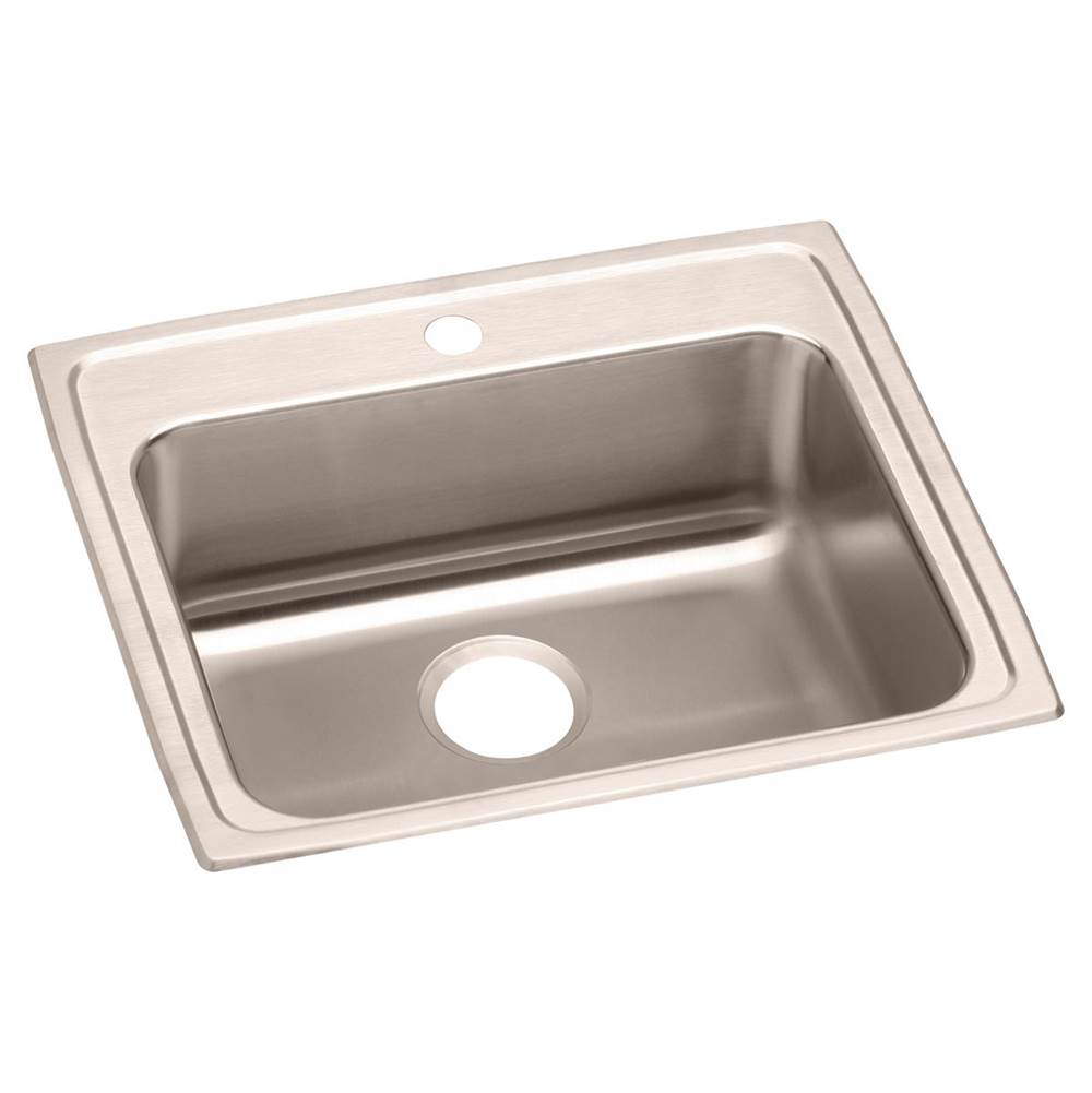 Just Manufacturing Stainless Steel 22'' x 19-1/2'' x 5-1/2'' 1-Hole Single Bowl Drop-in ADA Sink