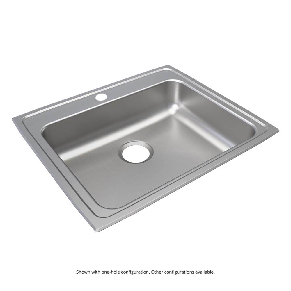 Just Manufacturing Stainless Steel 25'' x 21-1/4'' x 6-1/2'' 3-Hole Single Bowl Drop-in ADA Sink