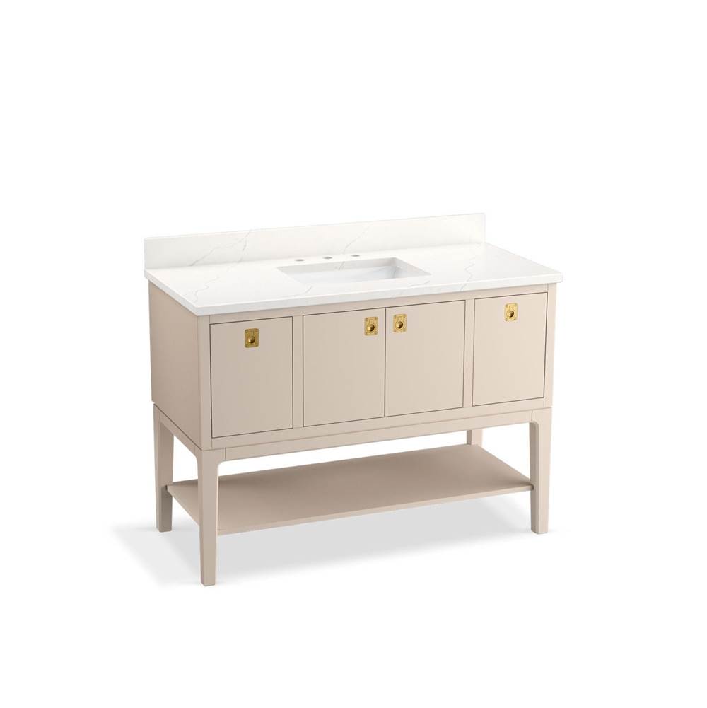 Kohler Seagrove™ by Studio McGee 48'' bathroom vanity cabinet with sink and quartz top