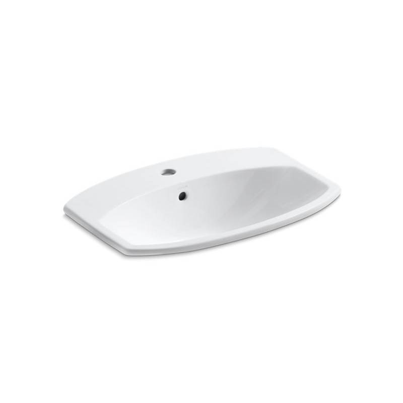 Kohler Cimarron® Drop-in bathroom sink with single faucet hole
