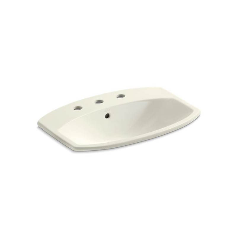 Kohler Cimarron® Drop-in bathroom sink with 8'' widespread faucet holes