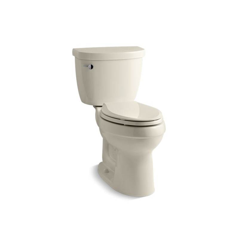 Kohler Cimarron® Comfort Height® two-piece elongated 1.28 gpf toilet with tank cover locks