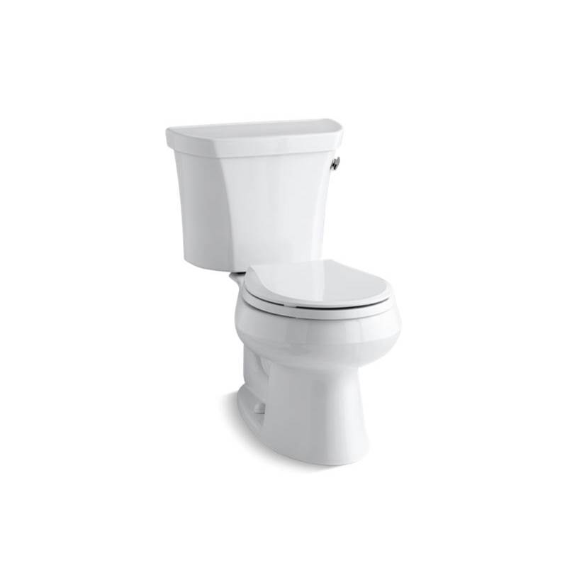 Kohler Wellworth® Two-piece round-front 1.6 gpf toilet with tank cover locks