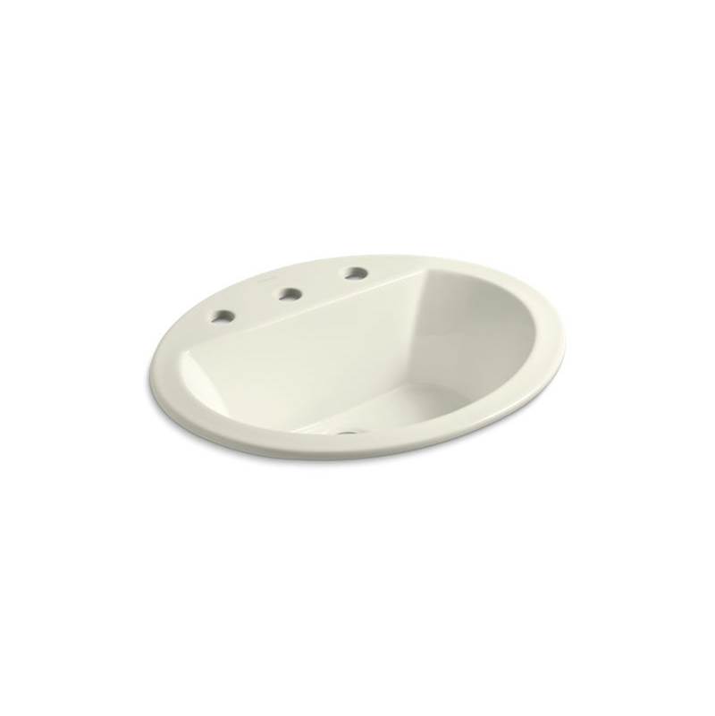 Kohler Bryant® Oval Drop-in bathroom sink with 8'' widespread faucet holes