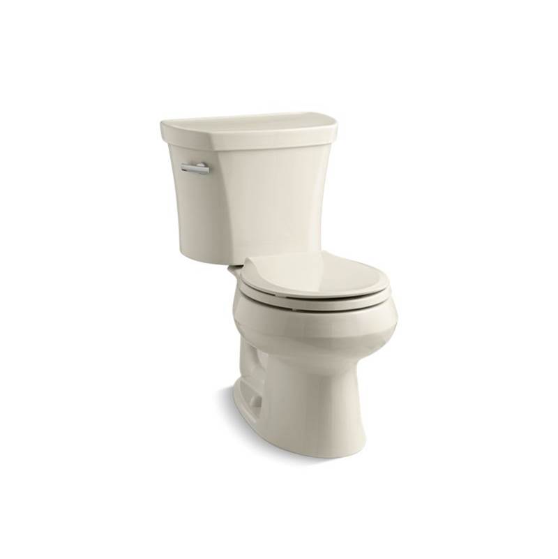Kohler Wellworth® Two-piece elongated 1.28 gpf toilet with tank cover locks, insulated tank and 14'' rough-in