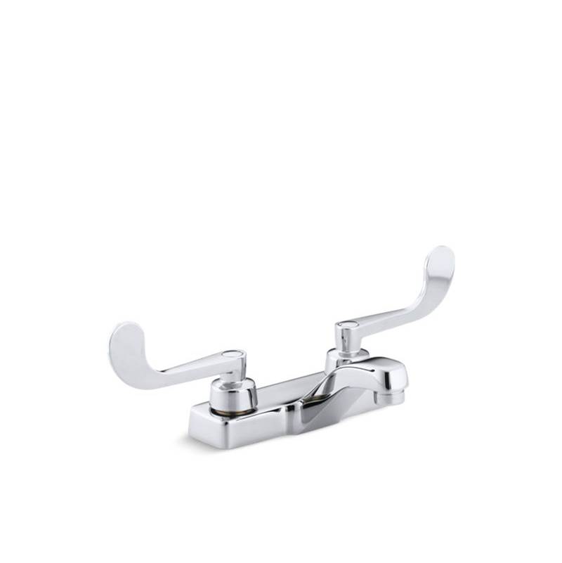 Kohler Triton® 0.5 gpm centerset commercial bathroom sink faucet with wristblade lever handles, drain not included