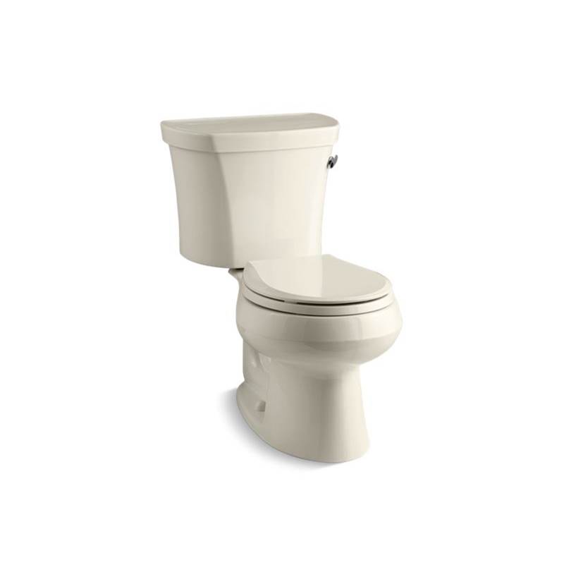 Kohler Wellworth® Two-piece round-front 1.28 gpf toilet with right-hand trip lever, insulated tank and 14'' rough-in
