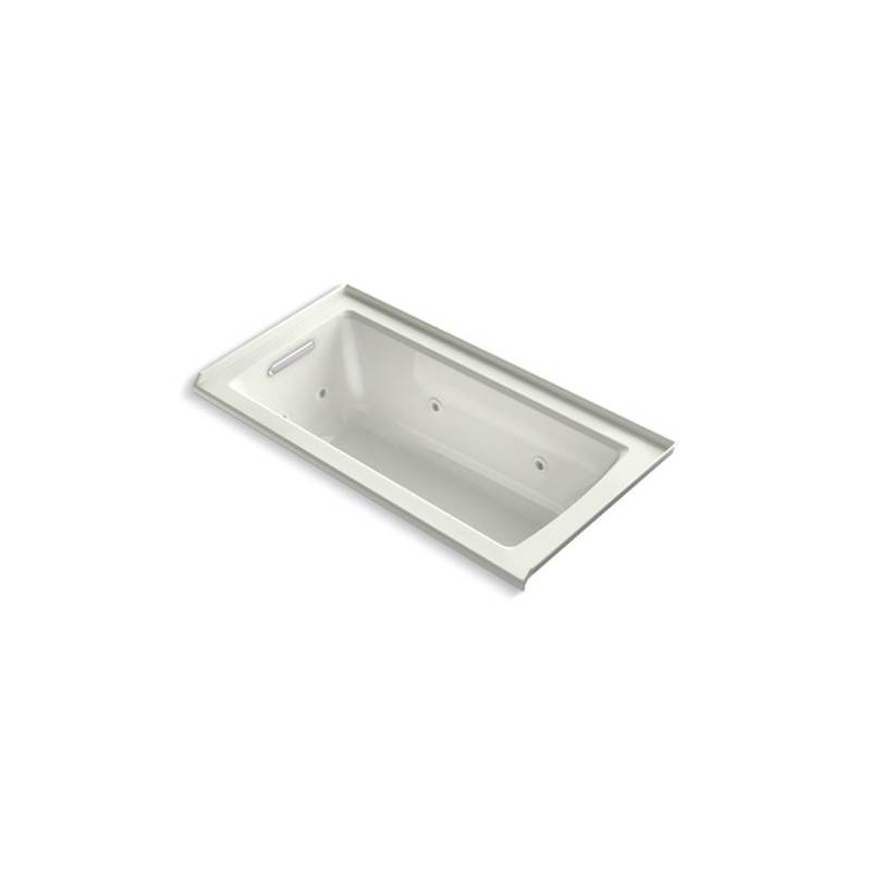 Kohler Archer® 60'' x 30'' three-side integral flange whirlpool bath with heater and left-hand drain