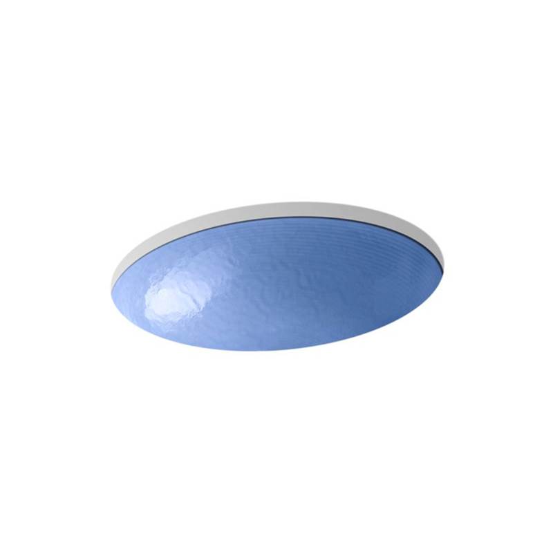 Kohler Whist® Glass undermount bathroom sink in Opaque Sapphire