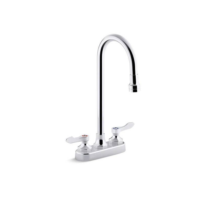 Kohler Triton® Bowe® 1.0 gpm centerset bathroom sink faucet with aerated flow, gooseneck spout and lever handles, drain not included