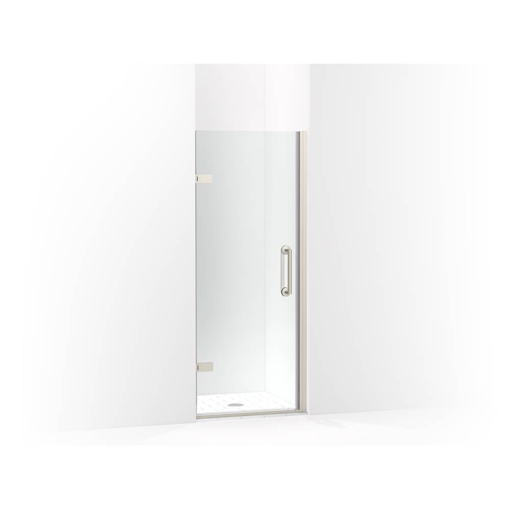 Kohler Components™ Frameless pivot shower door, 71-5/8'' H x 29-5/8 - 30-3/8'' W, with 3/8'' thick Crystal Clear glass