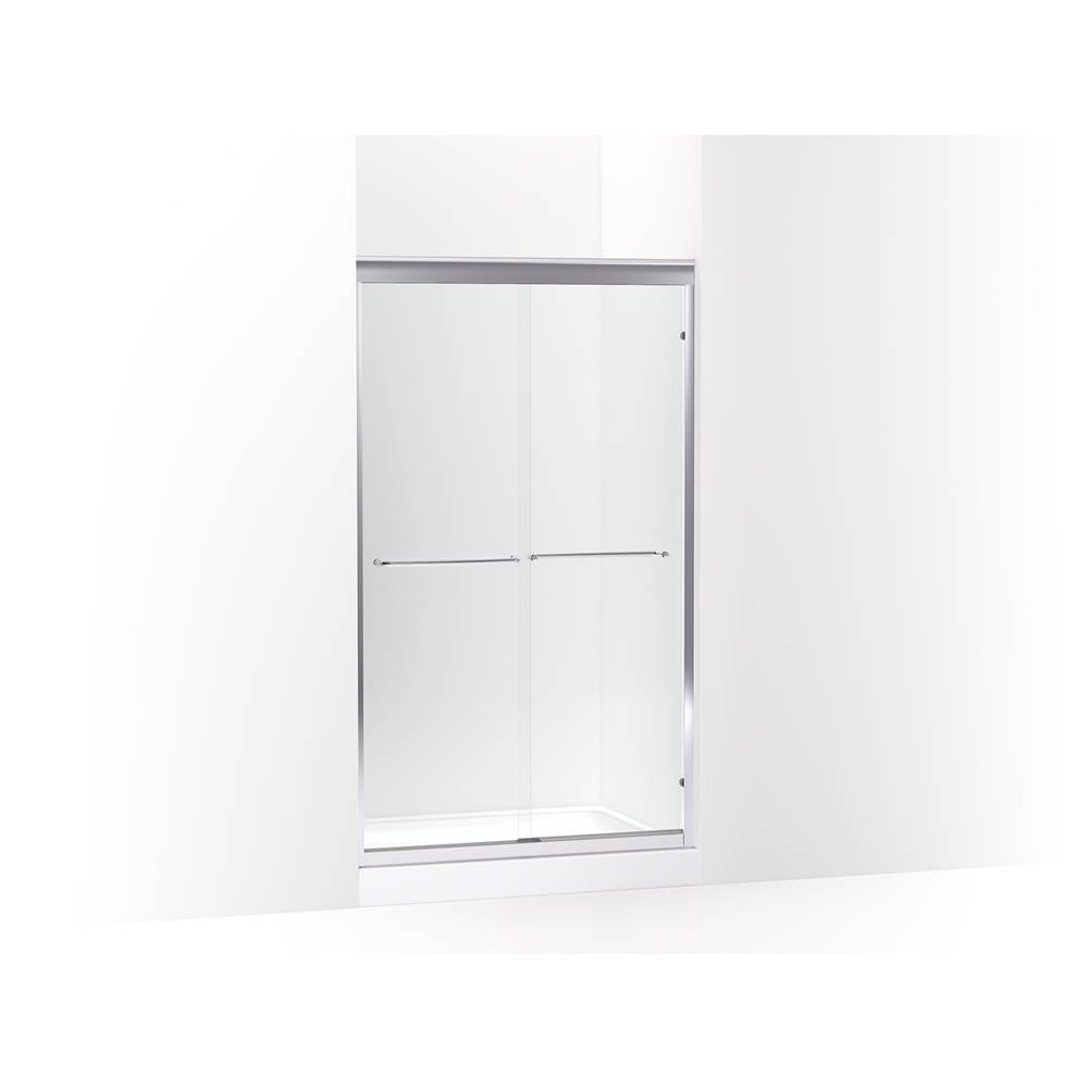 Kohler Fluence® 40'' - 43'' W x 70-1/32'' H sliding shower door with 1/4'' thick Crystal Clear glass