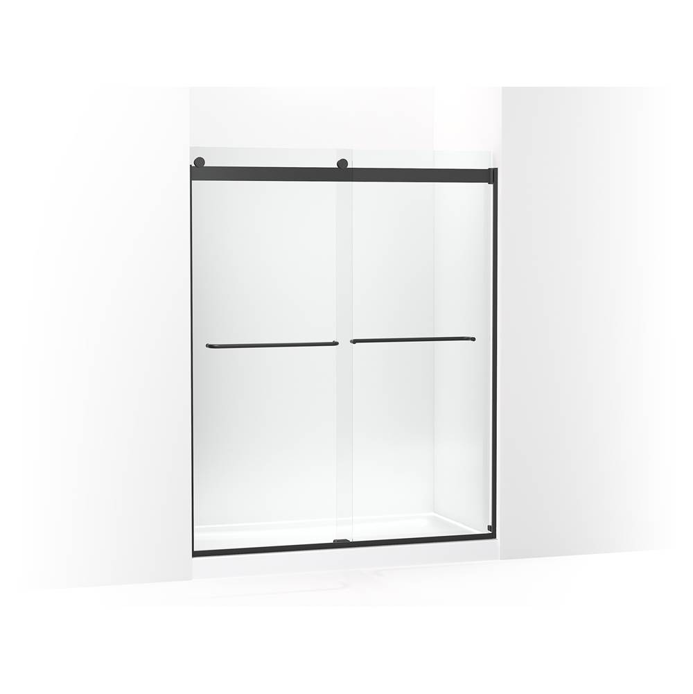 Kohler Levity Sliding Shower Door, 74-in H X 56-5/8 - 59-5/8-in W, with 1/4-in Thick Crystal Clear Glass