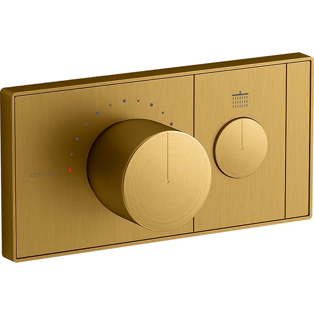 Kohler Anthem One-Outlet Thermostatic Valve Control Panel With Recessed Push-Button