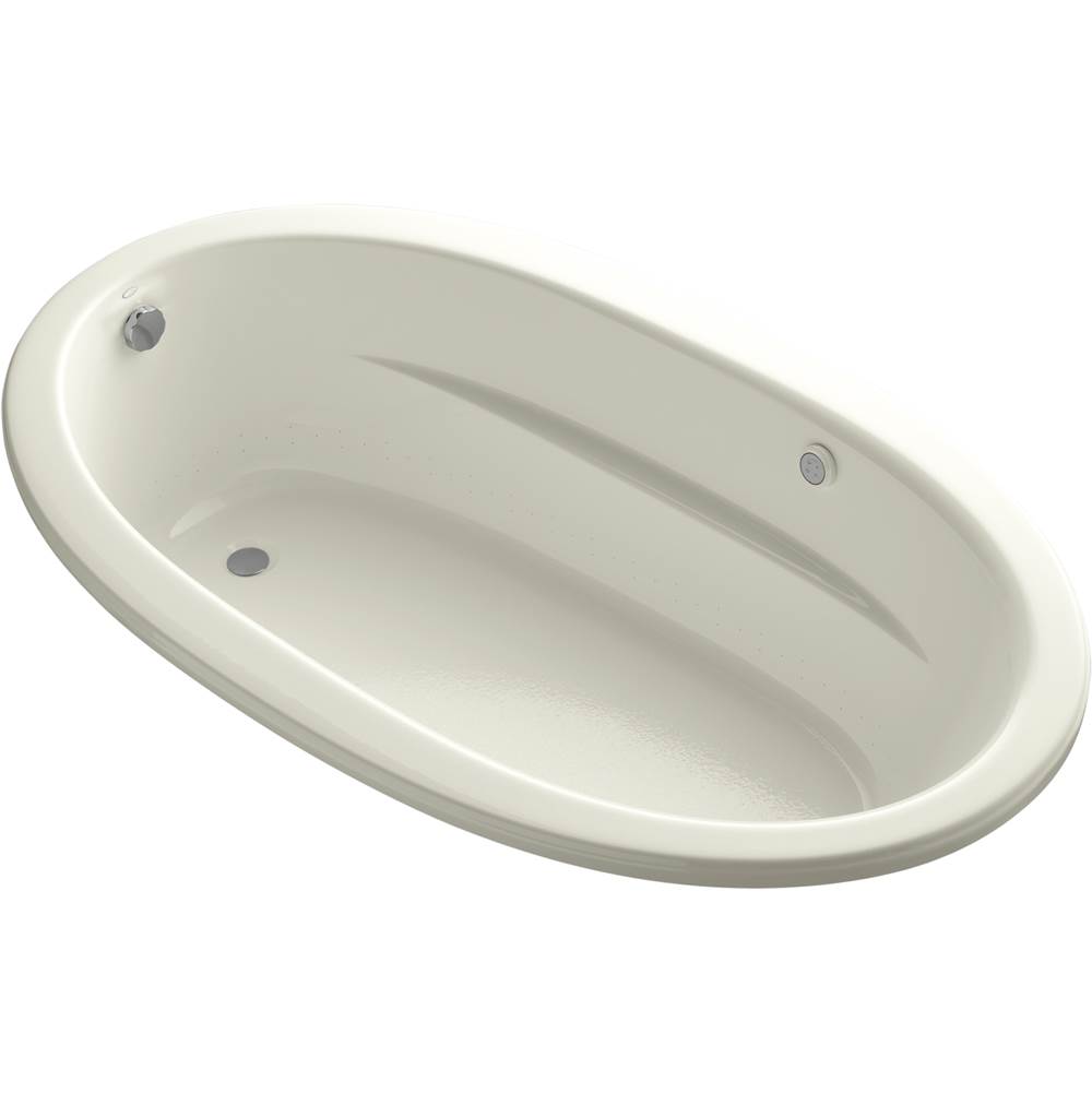 Kohler Sunward® 72'' x 42'' Heated BubbleMassage™ air bath with Bask®, end drain