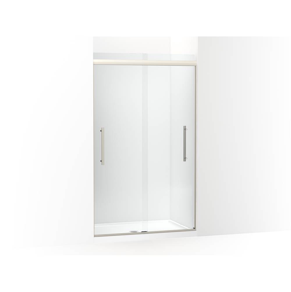 Kohler Pleat Frameless Sliding Shower Door, 79-1/16 in. H X 44-5/8 - 47-5/8 in. W, With 5/16 in. Thick Crystal Clear Glass