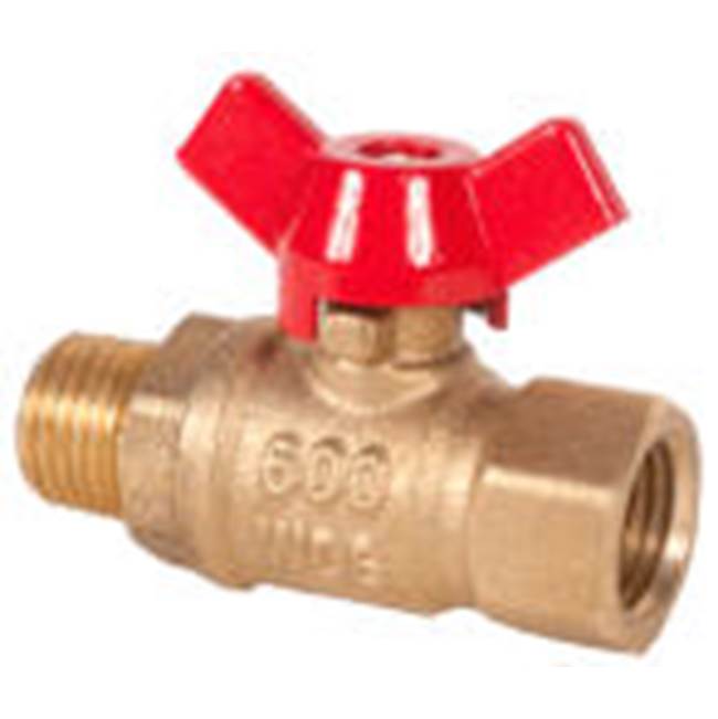 Matco Norca 1/4''Mip X 1/4''Fip Ball Valve With T-Handle Not For Potable Water Use In Ca,Vt