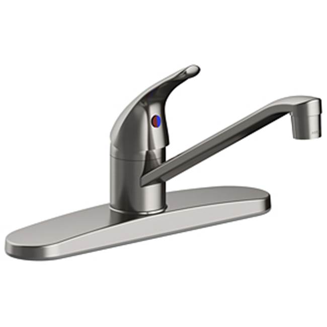 Matco Norca Single Handle Kitchen Faucet, Copper Inlet Supply, Washerless, 1.5 Gpm, Stainless Steel
