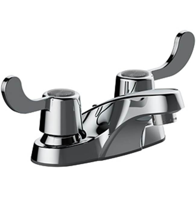 Matco Norca Two Handle 4'' Centerset Lavatory Faucet, Wrist Blade Handles, Quick Mount Installation, Less Pop-Up, Washerless, 1.2 Gpm, Chrome