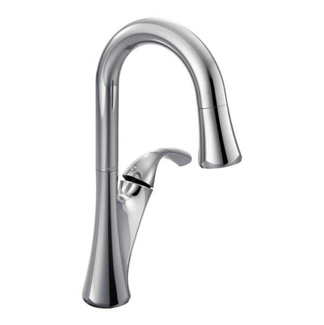 Moen Chrome one-handle pulldown bar faucet