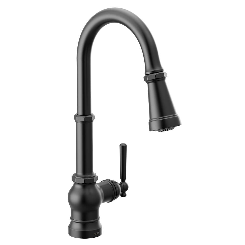 Moen Matte black one-handle pulldown kitchen faucet
