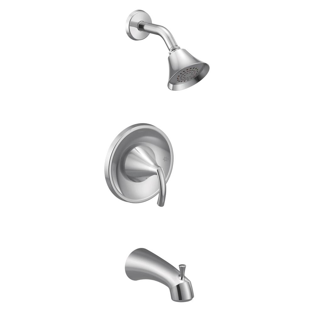 Moen Glyde 1-Spray Single-Handle Eco-Performance Posi-Temp Tub and Shower Faucet Trim Kit in Chrome (Valve Sold Separately)