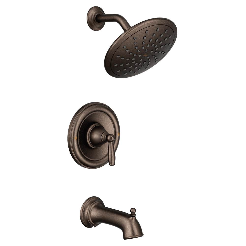 Moen Brantford Posi-Temp Rain Shower Single-Handle Tub and Shower Faucet Trim Kit in Oil Rubbed Bronze (Valve Sold Separately)