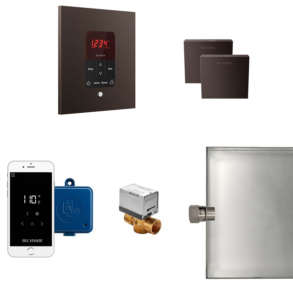 Mr. Steam Butler Max Steam Shower Control Package with iTempoPlus Control and Aroma Designer SteamHead in Square Oil Rubbed Bronze