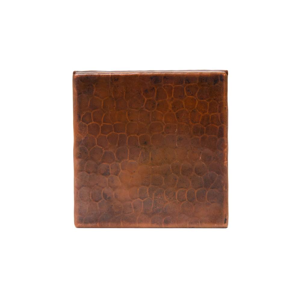 Premier Copper Products 4'' x 4'' Hammered Copper Tile