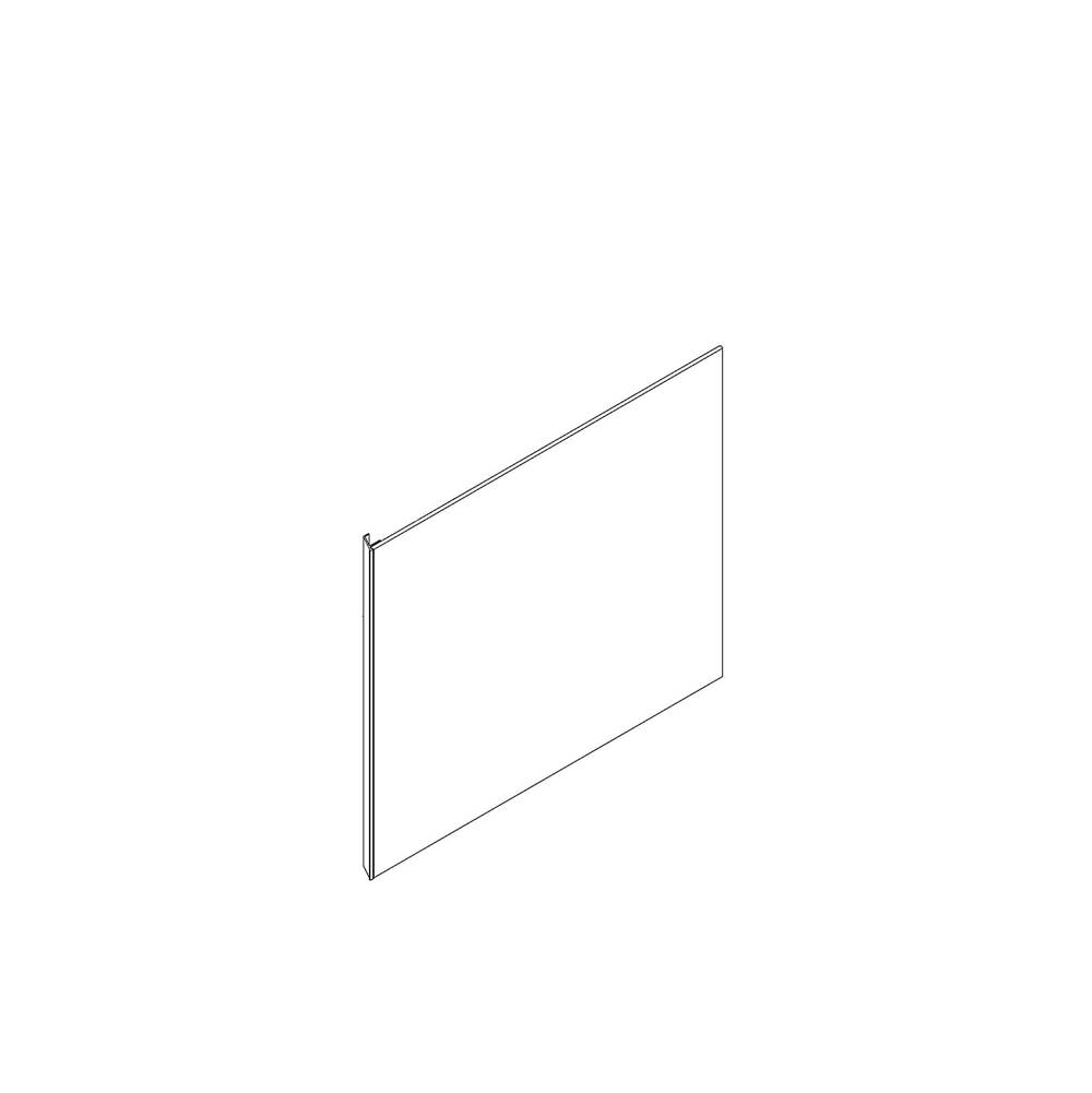 Robern Cartesian and Profiles Side Kit, 30'' H x 18'' D, Single Side Kit, Satin White