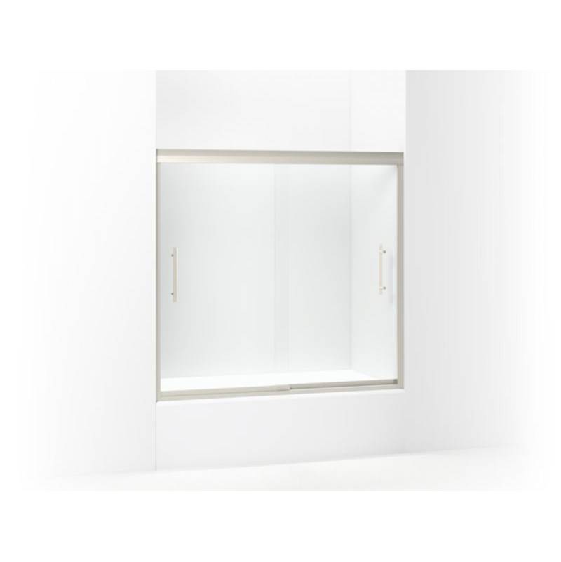 Sterling Plumbing Finesse™ Peak® Frameless sliding bath door 56-5/8''–59-5/8'' W x 55-1/2'' H