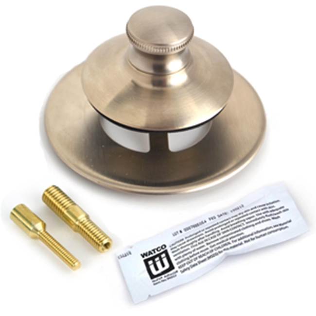 Watco Manufacturing Universal Nufit Pp Tub Closure - Silicone Polished Brass ''Pvd'' 3/8-5/16 And No.10-24 Adapter Pins